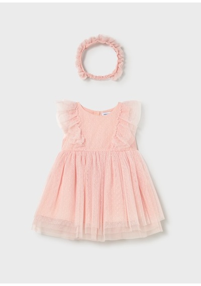 Mayoral Kız Bebek Saç Bandı Ve Tül Elbise Set Pembe - 01905