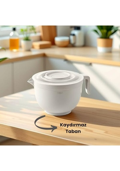 Maske Karıştırma Kabı -3 Lü Set Silikonlu Kırılmaz Gri Renk Çok Renkli
