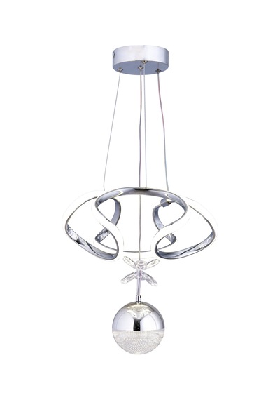 Nadya Tek Toplu Modern Sarkıt Avize ,krom Sarkıt Power Led Avize, 3 Renk Yanabilen Led Avize,