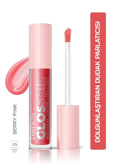 Embeauty Berry Bloom No:3 Glossoil - Nemlendirici, Dolgunlaştırıcı Dudak Parlatıcısı Berry Pink 03