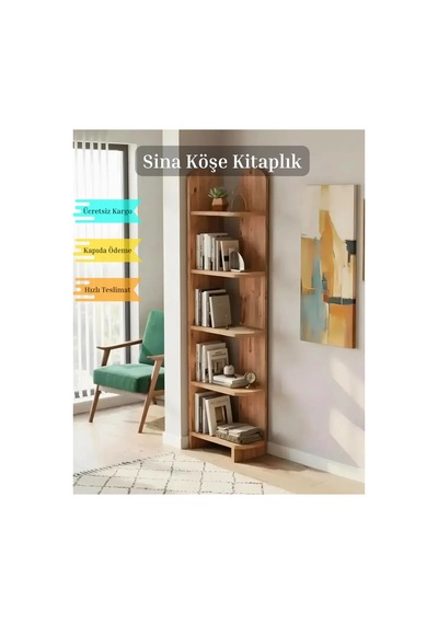 Sina Köşe Kitaplık Atlantik Çam Sina Köşe Kitaplık Atlantik Çam