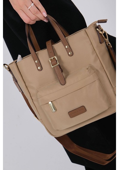 Silver Polo Sp1218 Kadın El Çantası Saten Vizon-camel