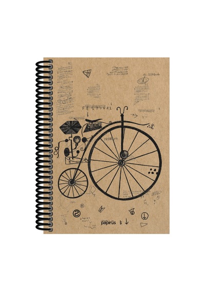 Papirüs Kraft Sert Kapak Defter 100yp 17x24cm Çizgili Standart