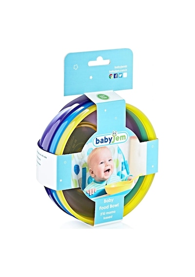 Babyjem İçiçe Geçen 3'lü Mama Kasesi Erkek
