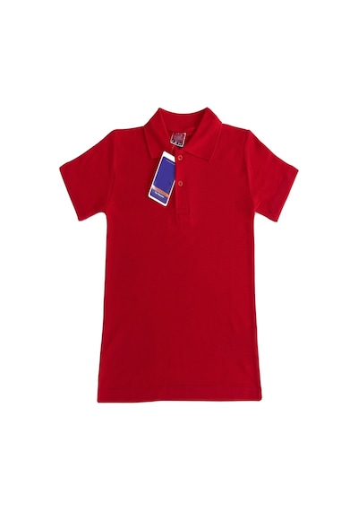 Angelos Girls Kız Çocuk Okul Tarz %100 Pamuk T-shirt -5-17 Yaş Ag006 Kırmızı