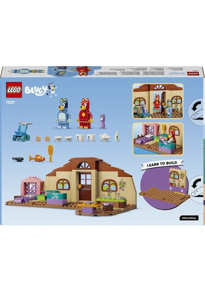 LEGO® Bluey Rusty ve Bluey ile Okul 11221 - 4 Yaş ve Üzeri Çocuklar için Aksesuarlar İçeren Oyuncak Yapım Seti (106 Parça)