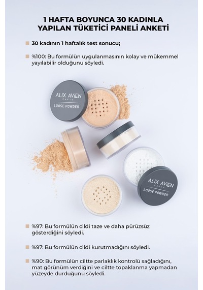Alix Avien İpeksi Toz Pudra Sabitleyici Etki Mat Bitiş Loose Powder 04 Desert Sand 00