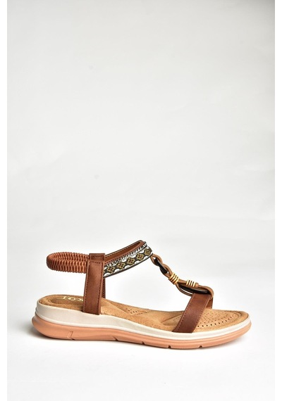 Fox Shoes U258616809 Taba Kadın Sandalet Taba-suni Deri Taba