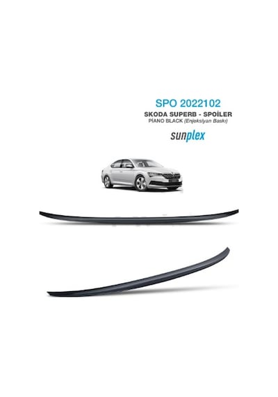 Skoda Super B Spoiler Bagaj Üstü Sunplex Piano Black Bagaj Çıtası