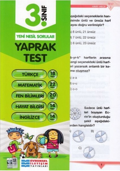 3.Sınıf Tüm Dersler Yaprak Test -  Evrensel İletişim Yayınları