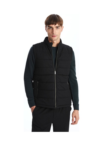 Lcw Vision Siyah Slim Fit Dik Yaka Erkek Şişme Yelek