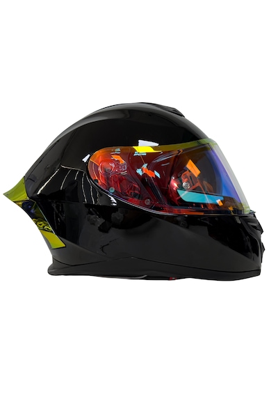 Rivox R1 Revo Kapalı Motosiklet Kaskı Parlak Siyah