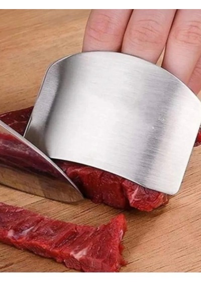 Parmak Koruyucu Güvenli Dilimleme Aparatı 1 Adet Sebze Ve Meyve Doğrama Aparatı Metal