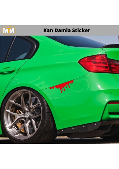 Kan Damla Oto Sticker 15 Cm