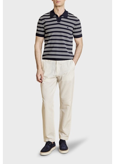 Brooks Brothers Erkek Polo Yaka Kazak Bbss26mkl013388 Lacivert Kırık Beyaz