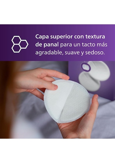 Philips Avent Tek Kullanımlık Göğüs Pedleri, 24'lü, Ultra İnce Ve Emici, Petek Doku, Gece Gündüz Konfor, Hijyen