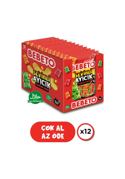 Sevimli Ayıcık 80 Gr. Jelly 12'li Paket