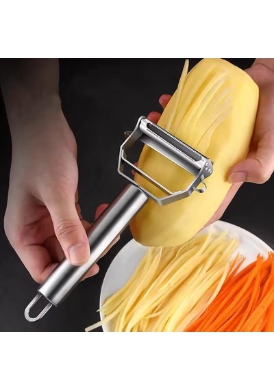 Mallart 3'ü 1 Arada Paslanmaz Çelik Sebze Soyacağı Julienne, Düz Ve Şerit Soyma Fonksiyonlu, Ergonomik Mutfa Diğer