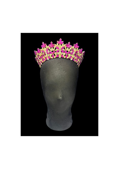 Golden Night Crown-gelin,kına,nişan,söz,after,bride,party Taç Fuşya - 889679471 Fuşya
