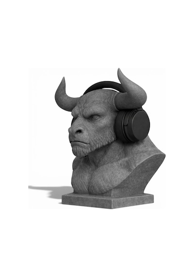 Happy3dworld Minotor Büstü Kulaklık Standı, 3d Baskı Mitoloji Gaming Dekor
