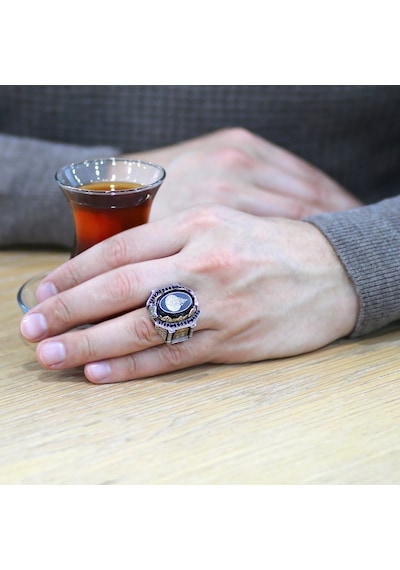 Siyah Sıkma Kehribar Üzerine Hüsn-I Hat "Ayet-El Kürsi" Yazılı Ya (532045097)