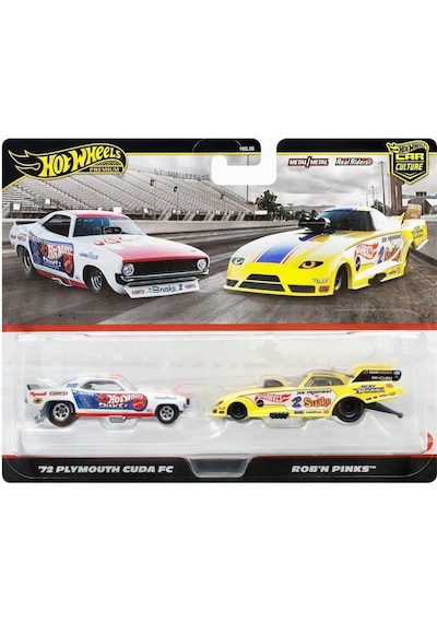 Hot Wheels 2'li Premium Araba Seti 72 Plymouth Cuda Fc & Rob'n Çok Renkli