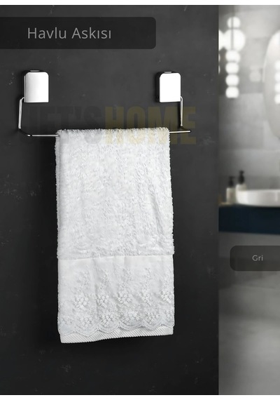 Jet's Home Havlu Askısı Paslanmaz Çelik Yapışkanlı Banyo Havluluk Düzenleyici Krom Krom