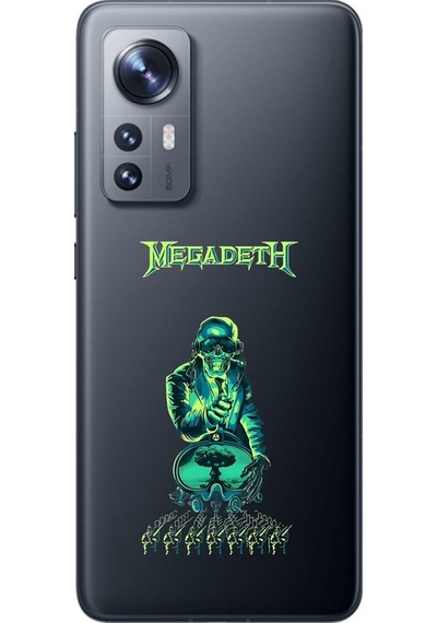 Xiaomi Mi 12 Uyumlu Şeffaf Kılıf Mega Death Tasarımlı