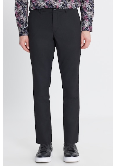Altınyıldız Classıcs Erkek Sıyah Slim Fit Dar Kesim Yünlü Yan Cepli Takım Elbise Pantolonu Siyah