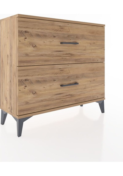 Arges Şifonyer 2 Çekmeceli 88x30x80 Çam-çam Çam