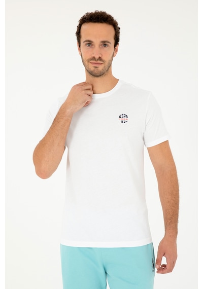 U.S. Polo Assn. Erkek Regular Fit Bisiklet Yaka Beyaz Tişört 50294329-VR013