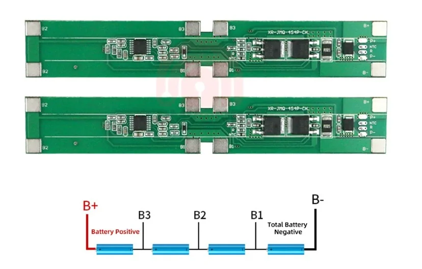 4s 7a Bms 14.8v 16.8v Lityum Batarya Koruma Devresi - Ntc Sensörlü İnce Tip