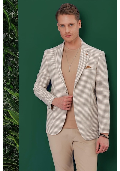 Efor C 638 Slim Fit Bej Spor Ceket Bej