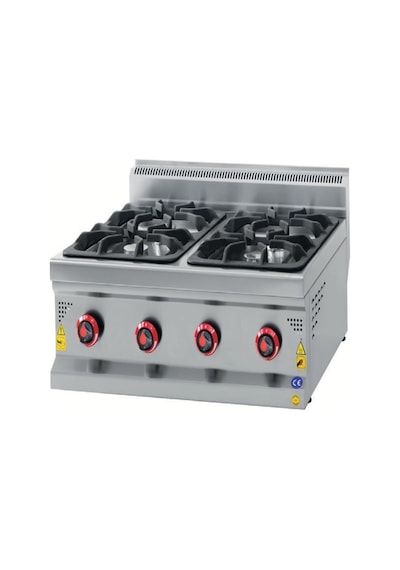 Karacasan Endüstriyel 900 Seri Set Üstü 80 Cm 4 Gözlü Lpg Tüplü Ocak