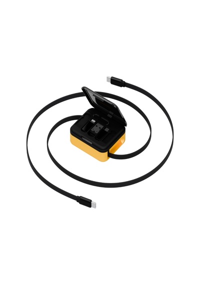 Kablo Ve Kart Düzenleyici 60w Şarj Kablosu Type-c/lightning/micro 5in1 Kamp/araç/ev İçin Kullanım Siyah