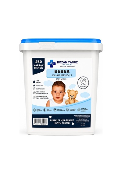 Bebek Islak Mendili 250li Kova Hassas Ciltler 1000'li Set
