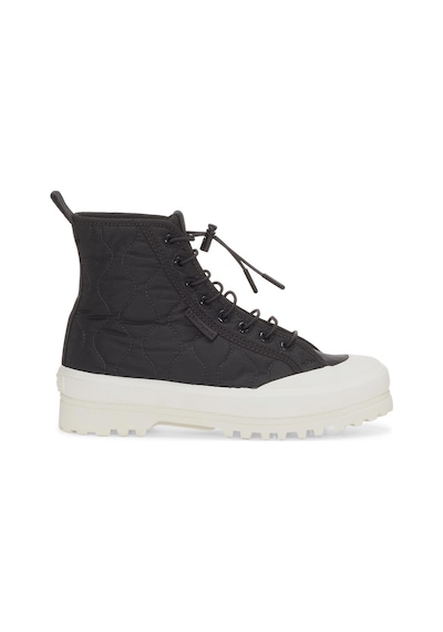 Superga 2644 Alpina Quilted Nylon Kadın Gri Bilekli Sneaker Gri-2
