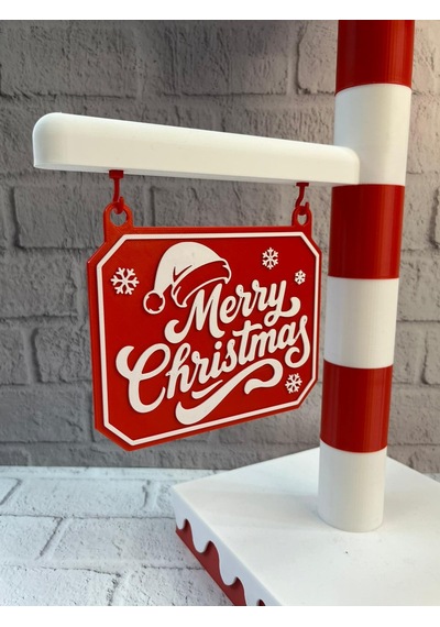 Yılbaşı Tabelalı Dekoratif Lamba Merry Christmas Işıklı Tasarım