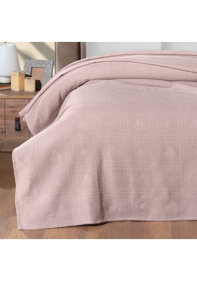 Maxstyle Tek Kişilik %100 Pamuk Pike Pudra 160x220 Cm Renkli