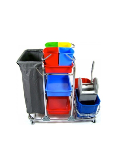 Safell HF3101 Brandalı Krom Kat Temizlik Arabası