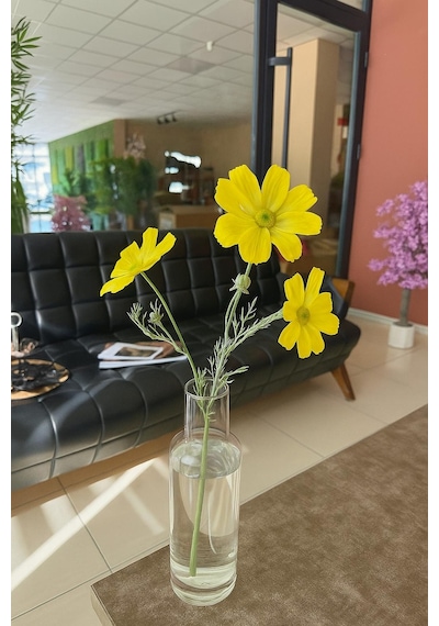 Yapay Çiçekçiniz Islak Dokulu 60 Cm Yapay Gelincik Çiçeği Gerçekçi Görünümlü Dekoratif Salon Ve Masa Çiçeği