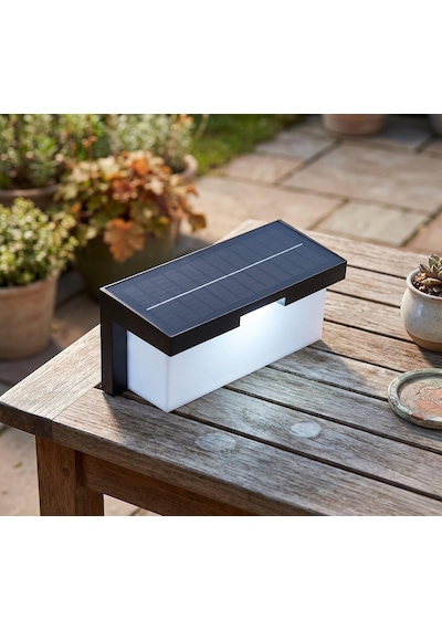 Barbaros Solar 2 Kademe Hareket Sensörlü Cata Dış Mekan Led Aplik - 40w Güçlü 4300 Lümen 3200k Gün Işığı - Ip44 Su Geçirmez Kablosuz Bahçe, Teras Ve Duvar Aydınlatması Güneş Enerjili