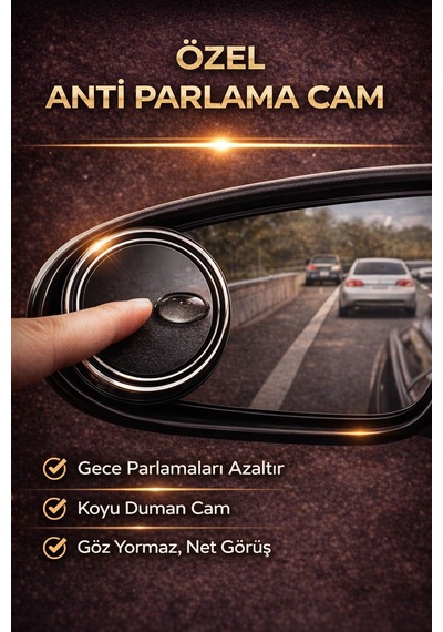 Kör Nokta Aynası 2 Li Set Mini Oval Geniş Açılı Dikiz Aynası, Park & Geri Manevra Yardımcı, Araç İçi Uyumlu