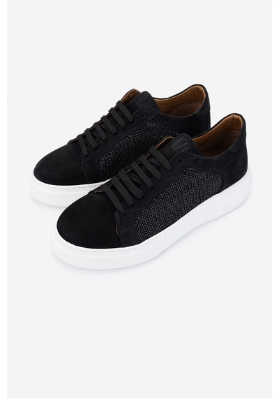 Valmenti Erkek Hakiki Deri Sneakers & Spor Ayakkabı 1113 1191 Erk Ayk Y25 Syh Org/syh Siyah