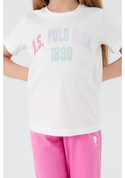 U.s. Polo Assn. Kız Çocuk Beyaz 2'li Takım Beyaz - Pembe