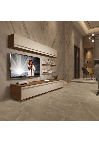 Decoraktiv Eko 5 Mdf Std Tv Ünitesi Tv Sehpası - Ceviz Beyaz Ceviz - Beyaz