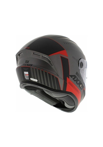 Axxis Motosiklet Full Face Draken S V.2 Motor Kaskı Mat Kırmızı Gri