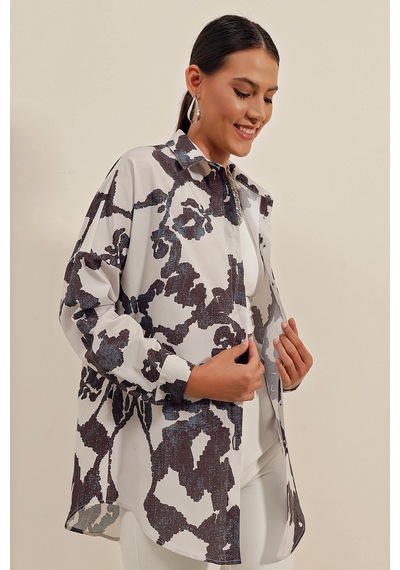 Hiccup Bdart Oversize Uzun Kollu Poplin Gömlek Siyah 35