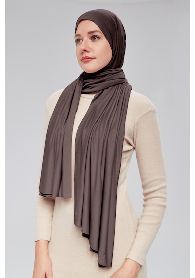 Sonbaharmoda Kadın Tesettür Luxury Penye Şal Kaymaz, Yumuşak, Dört Mevsim Kullanım Şal Kahverengi
