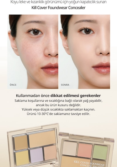Kremsi Dokuya Sahip Concealer Paleti Clio Kill Cover Founwear Concealer Palette Pure Joy